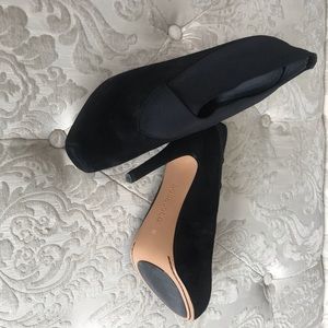 RoseGold Black Platform Heels